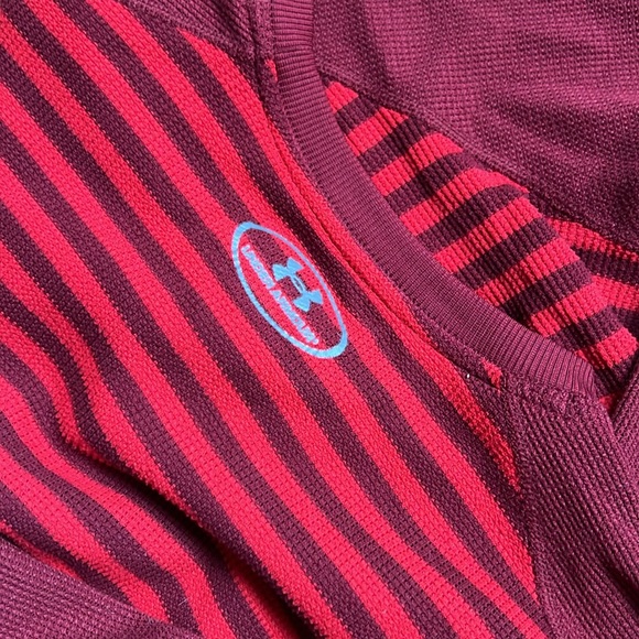 Under Armour Loose Waffle Knit Striped Sweater - Picture 5 of 5